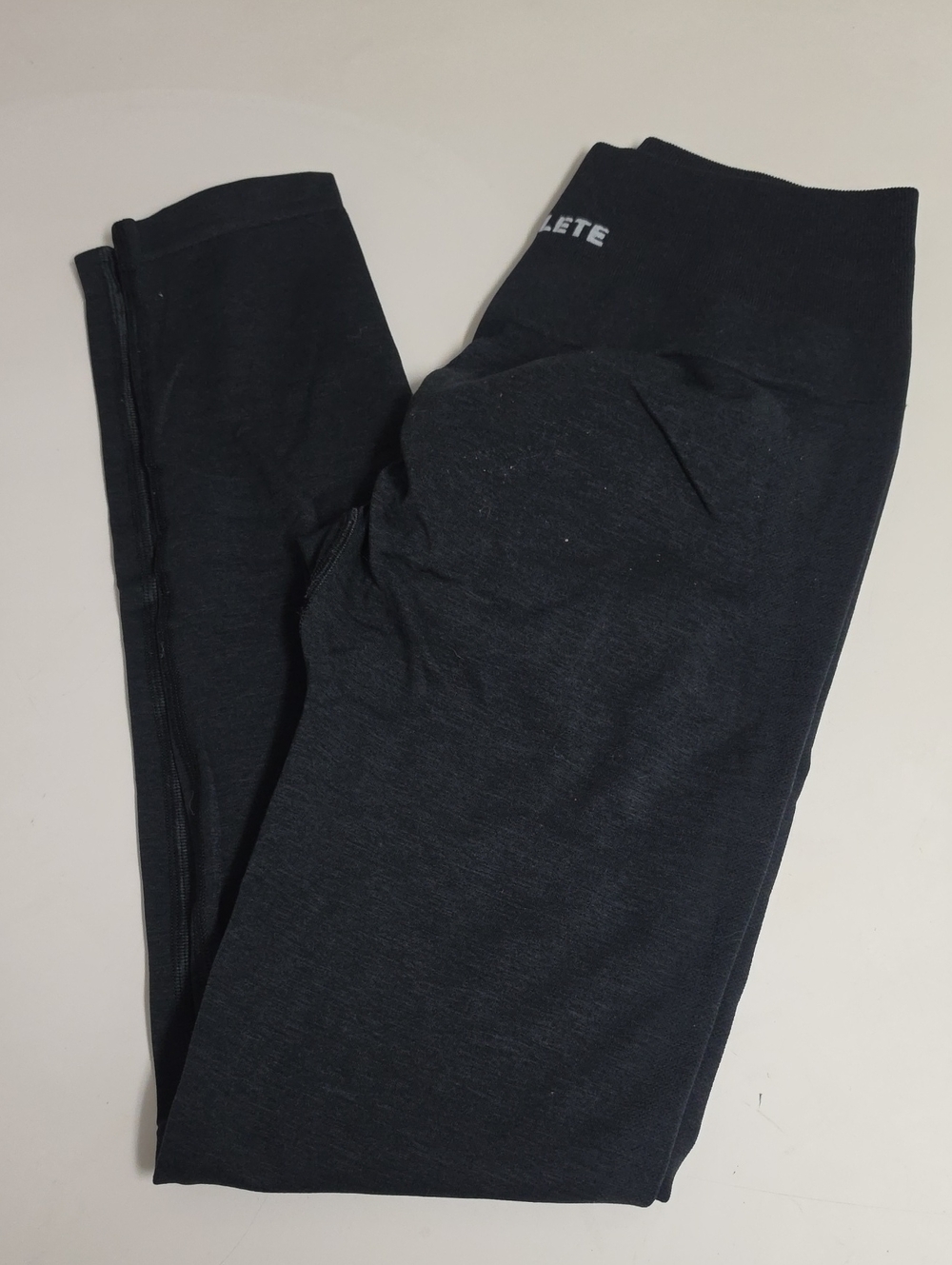 Alphalete Leggings Womens M Gray Moto Charcoal High Waisted Lifting Gym